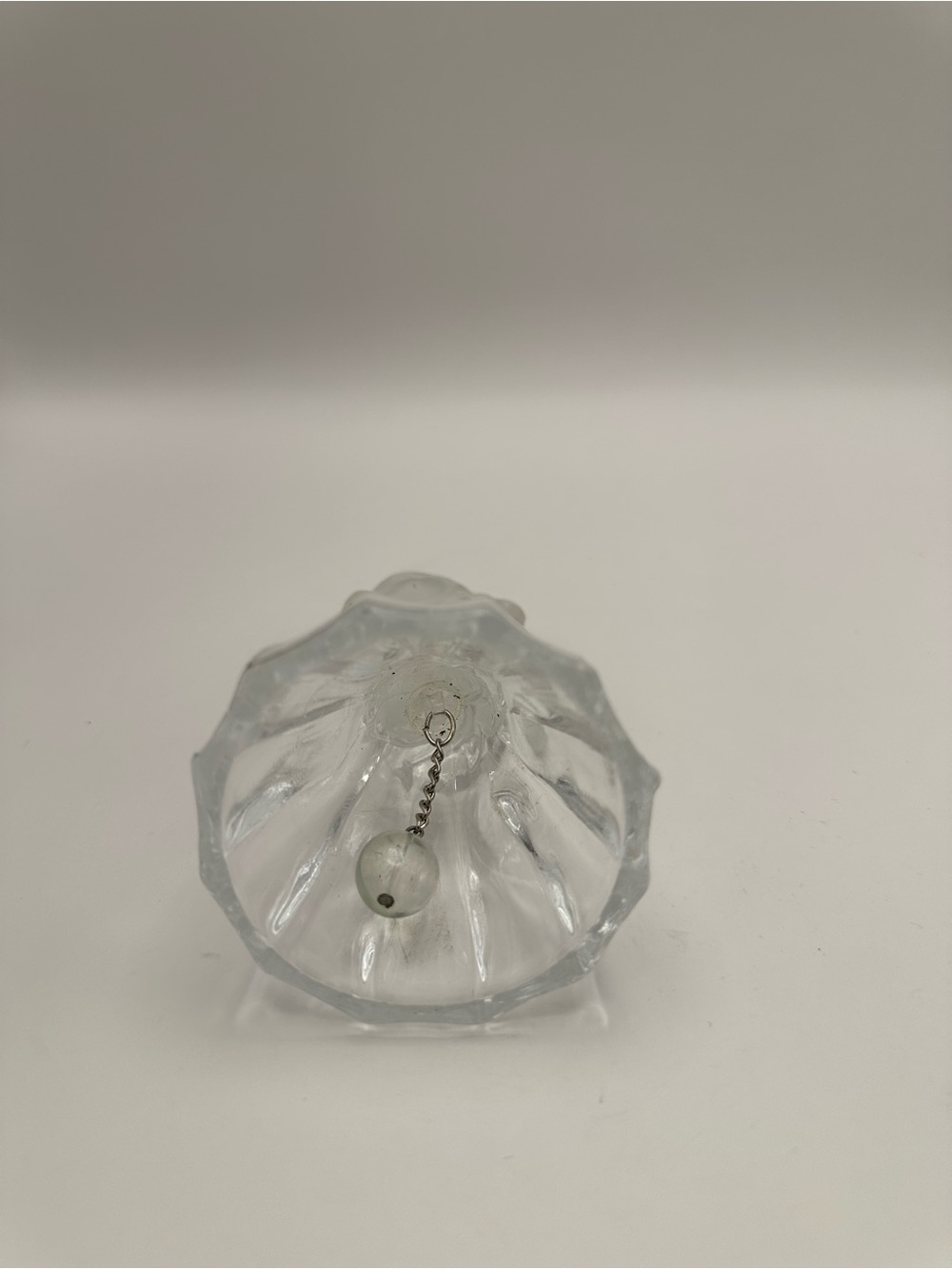 Vintage Frosted Glass Unicorn Head Lead Crystal Bell Nice Detailed Bell - Picture 7 of 8